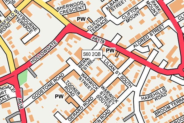 S60 2QB map - OS OpenMap – Local (Ordnance Survey)