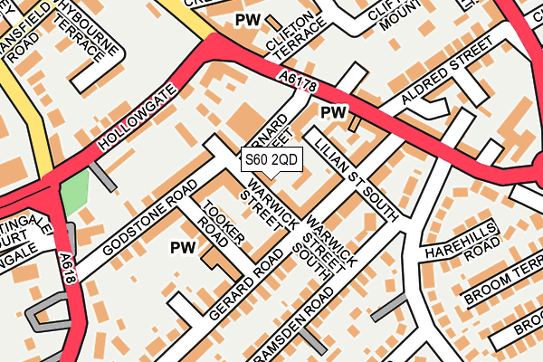S60 2QD map - OS OpenMap – Local (Ordnance Survey)