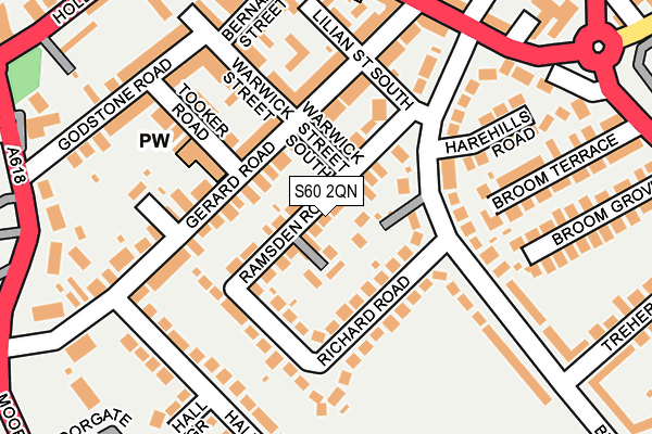 S60 2QN map - OS OpenMap – Local (Ordnance Survey)