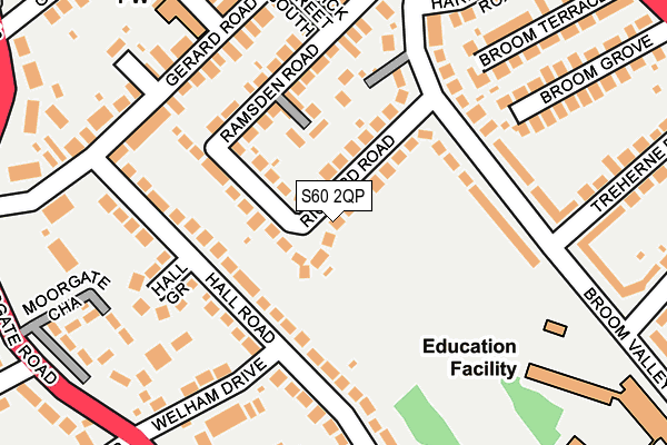 S60 2QP map - OS OpenMap – Local (Ordnance Survey)