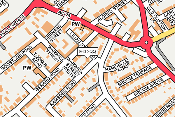 S60 2QQ map - OS OpenMap – Local (Ordnance Survey)