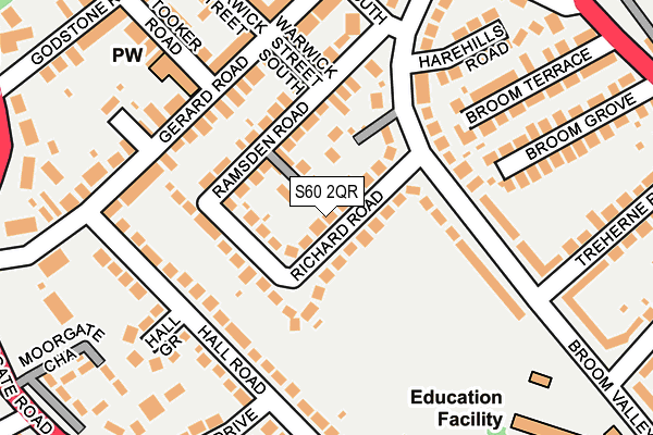 S60 2QR map - OS OpenMap – Local (Ordnance Survey)