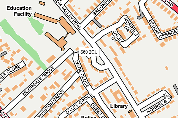 S60 2QU map - OS OpenMap – Local (Ordnance Survey)