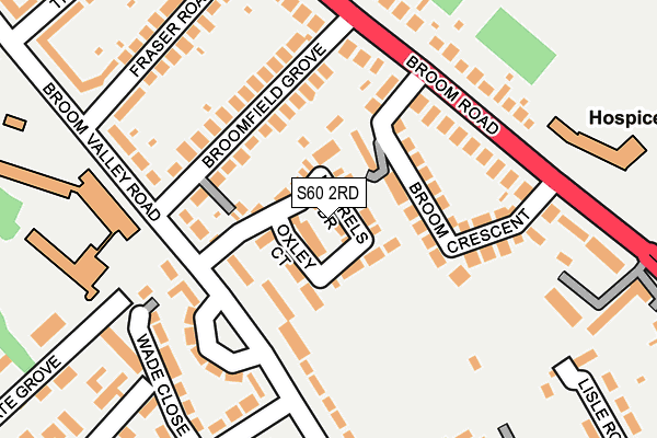 S60 2RD map - OS OpenMap – Local (Ordnance Survey)