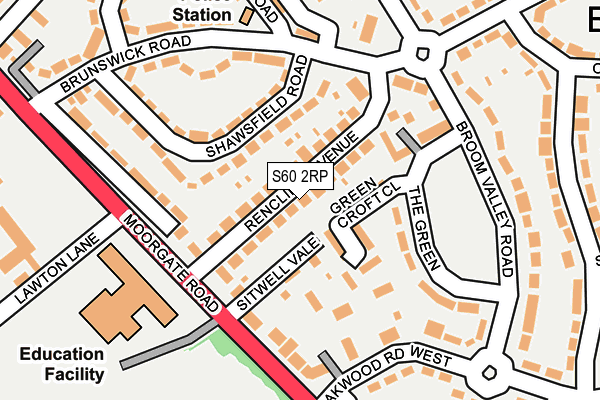 S60 2RP map - OS OpenMap – Local (Ordnance Survey)