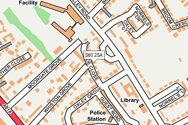 S60 2SA map - OS OpenMap – Local (Ordnance Survey)