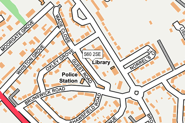 S60 2SE map - OS OpenMap – Local (Ordnance Survey)