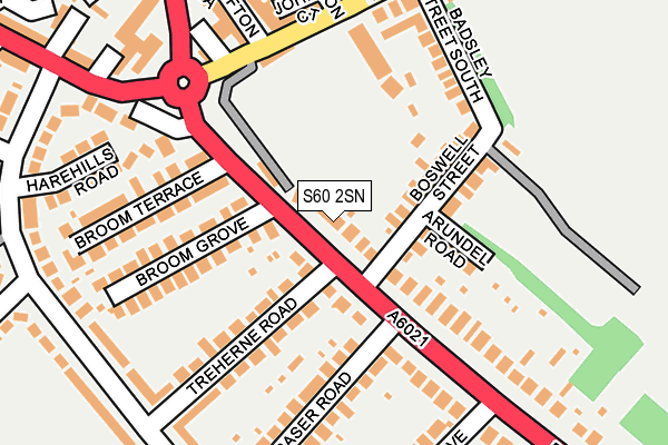 S60 2SN map - OS OpenMap – Local (Ordnance Survey)