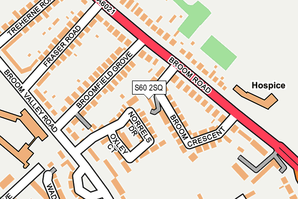 S60 2SQ map - OS OpenMap – Local (Ordnance Survey)