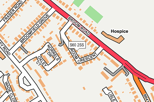 S60 2SS map - OS OpenMap – Local (Ordnance Survey)