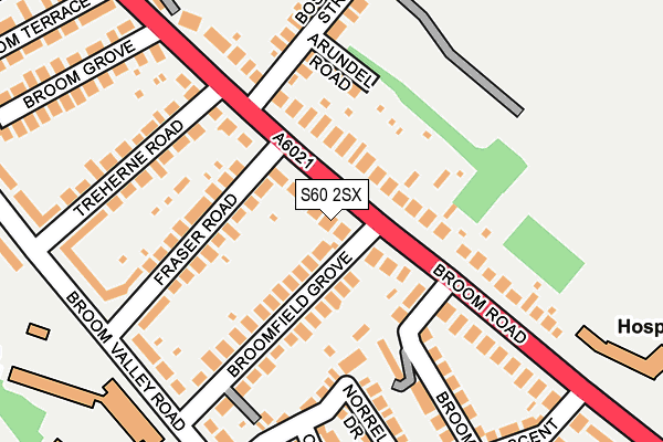S60 2SX map - OS OpenMap – Local (Ordnance Survey)
