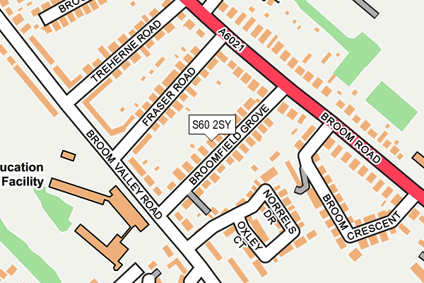 S60 2SY map - OS OpenMap – Local (Ordnance Survey)