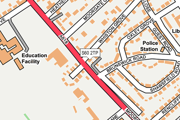 S60 2TP map - OS OpenMap – Local (Ordnance Survey)