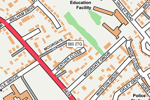 S60 2TQ map - OS OpenMap – Local (Ordnance Survey)