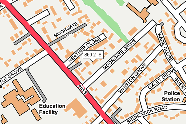 S60 2TS map - OS OpenMap – Local (Ordnance Survey)
