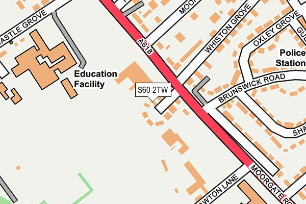 S60 2TW map - OS OpenMap – Local (Ordnance Survey)