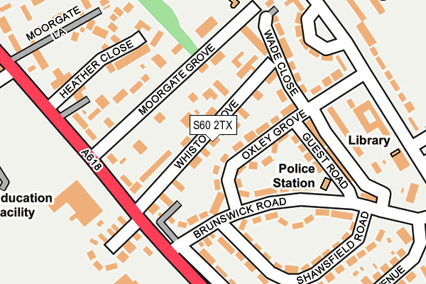 S60 2TX map - OS OpenMap – Local (Ordnance Survey)