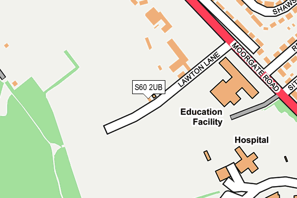 S60 2UB map - OS OpenMap – Local (Ordnance Survey)