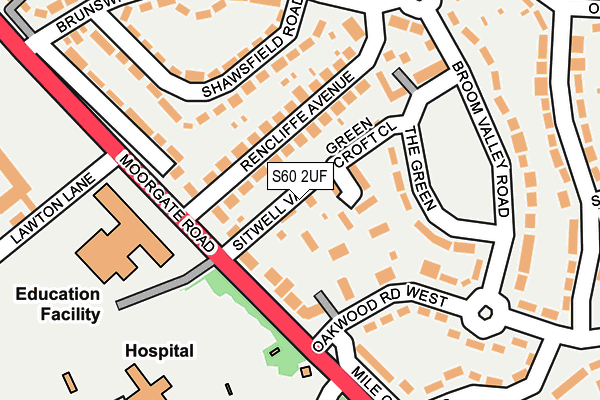 S60 2UF map - OS OpenMap – Local (Ordnance Survey)