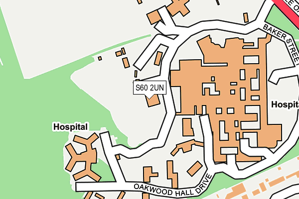 S60 2UN map - OS OpenMap – Local (Ordnance Survey)