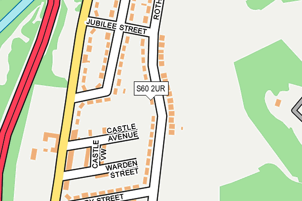 S60 2UR map - OS OpenMap – Local (Ordnance Survey)