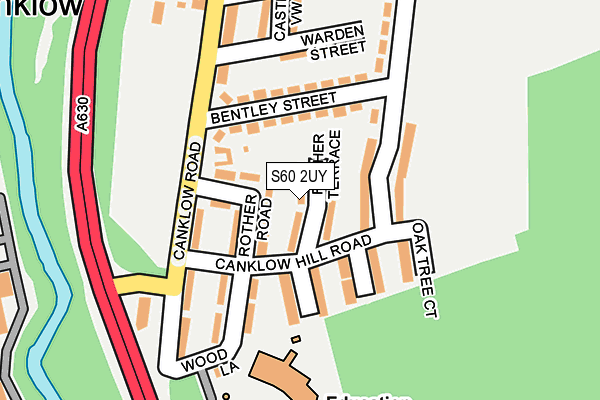 S60 2UY map - OS OpenMap – Local (Ordnance Survey)