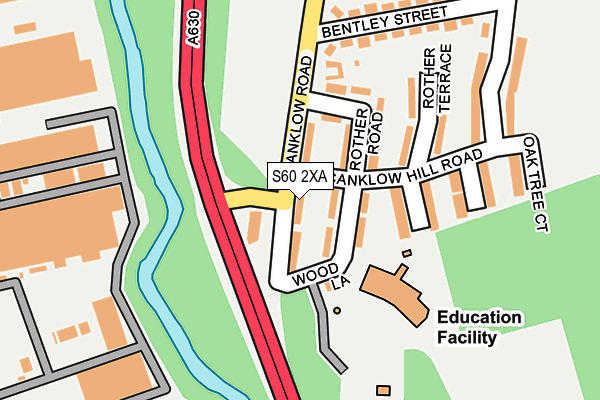 S60 2XA map - OS OpenMap – Local (Ordnance Survey)