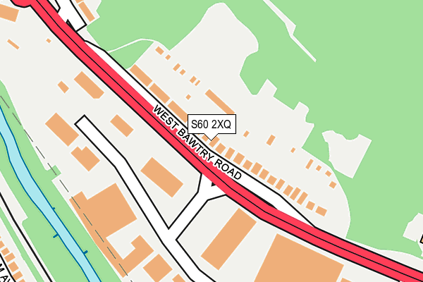 S60 2XQ map - OS OpenMap – Local (Ordnance Survey)