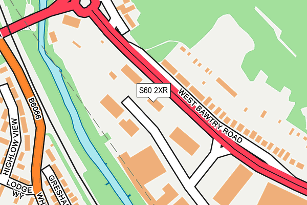 S60 2XR map - OS OpenMap – Local (Ordnance Survey)