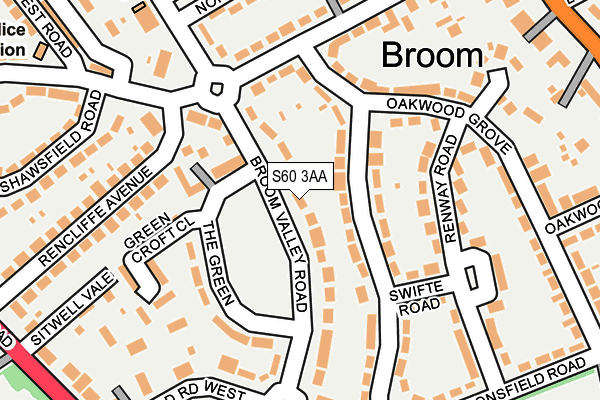 S60 3AA map - OS OpenMap – Local (Ordnance Survey)