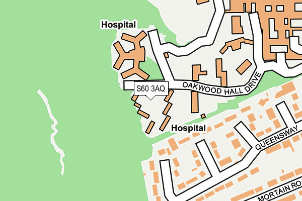 S60 3AQ map - OS OpenMap – Local (Ordnance Survey)