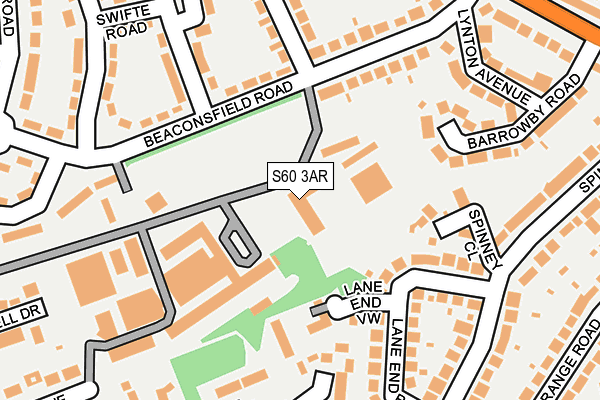 S60 3AR map - OS OpenMap – Local (Ordnance Survey)