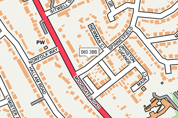 S60 3BB map - OS OpenMap – Local (Ordnance Survey)