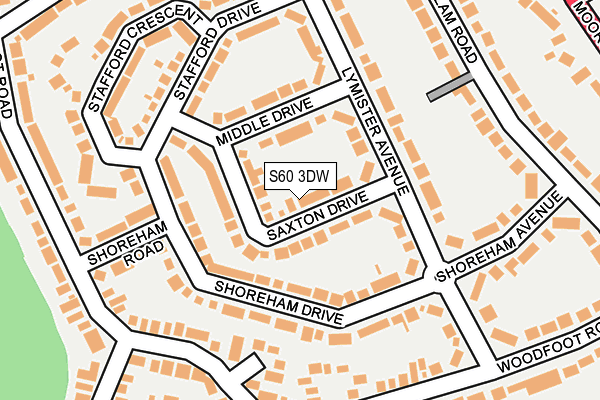 S60 3DW map - OS OpenMap – Local (Ordnance Survey)