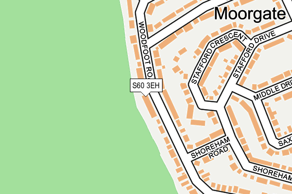 S60 3EH map - OS OpenMap – Local (Ordnance Survey)