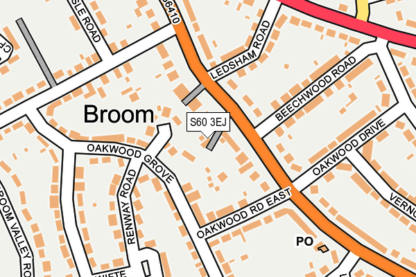 S60 3EJ map - OS OpenMap – Local (Ordnance Survey)