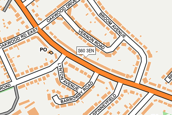 S60 3EN map - OS OpenMap – Local (Ordnance Survey)