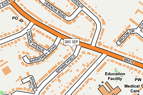 S60 3EP map - OS OpenMap – Local (Ordnance Survey)