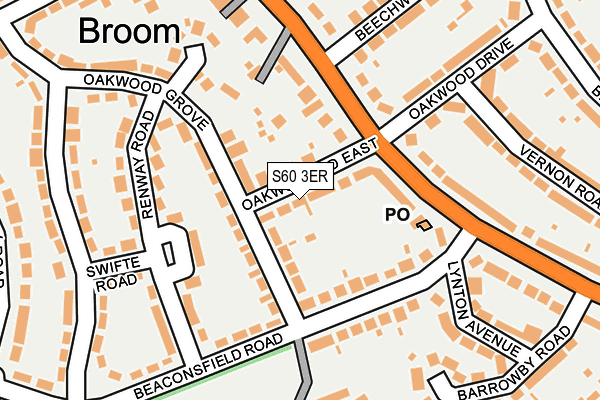 S60 3ER map - OS OpenMap – Local (Ordnance Survey)