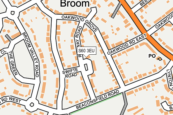 S60 3EU map - OS OpenMap – Local (Ordnance Survey)