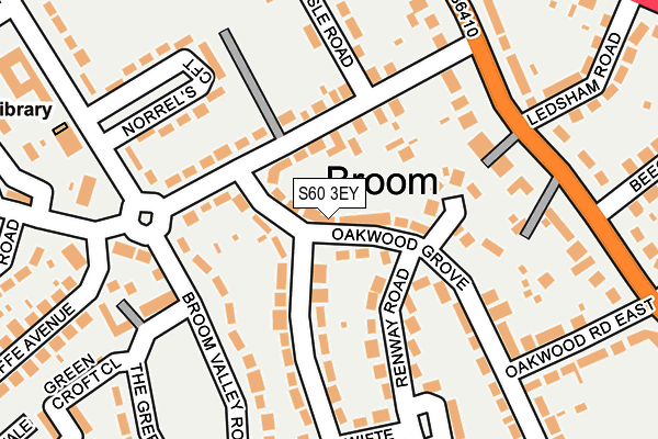 S60 3EY map - OS OpenMap – Local (Ordnance Survey)
