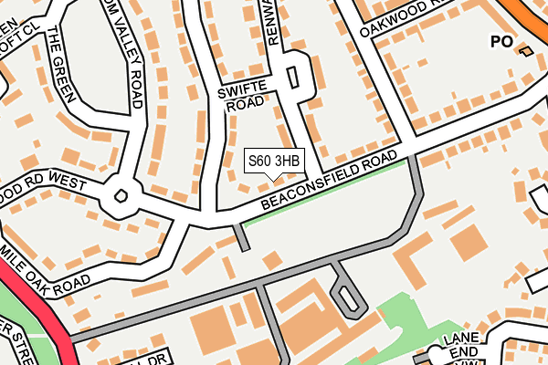 S60 3HB map - OS OpenMap – Local (Ordnance Survey)