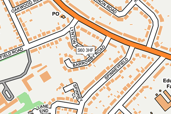 S60 3HF map - OS OpenMap – Local (Ordnance Survey)