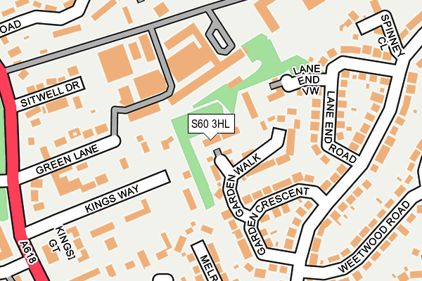 S60 3HL map - OS OpenMap – Local (Ordnance Survey)