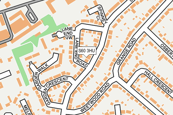 S60 3HU map - OS OpenMap – Local (Ordnance Survey)