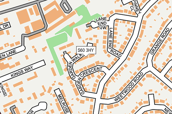 S60 3HY map - OS OpenMap – Local (Ordnance Survey)