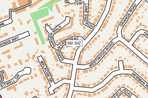 S60 3HZ map - OS OpenMap – Local (Ordnance Survey)
