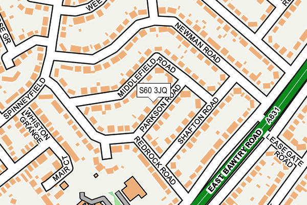 S60 3JQ map - OS OpenMap – Local (Ordnance Survey)