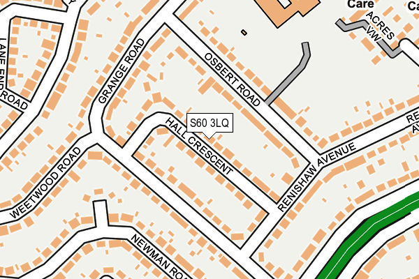 S60 3LQ map - OS OpenMap – Local (Ordnance Survey)