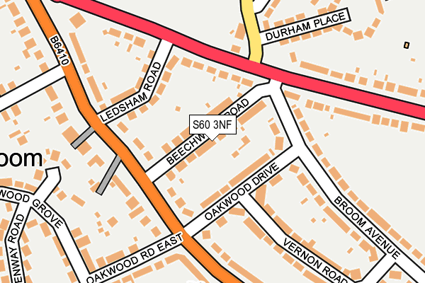 S60 3NF map - OS OpenMap – Local (Ordnance Survey)